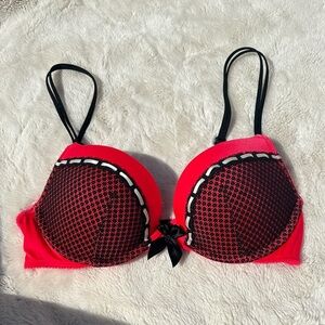 Victoria’s Secret Very Sexy Pink & Black Push-Up Bra – Size 34B | Lace Accent |